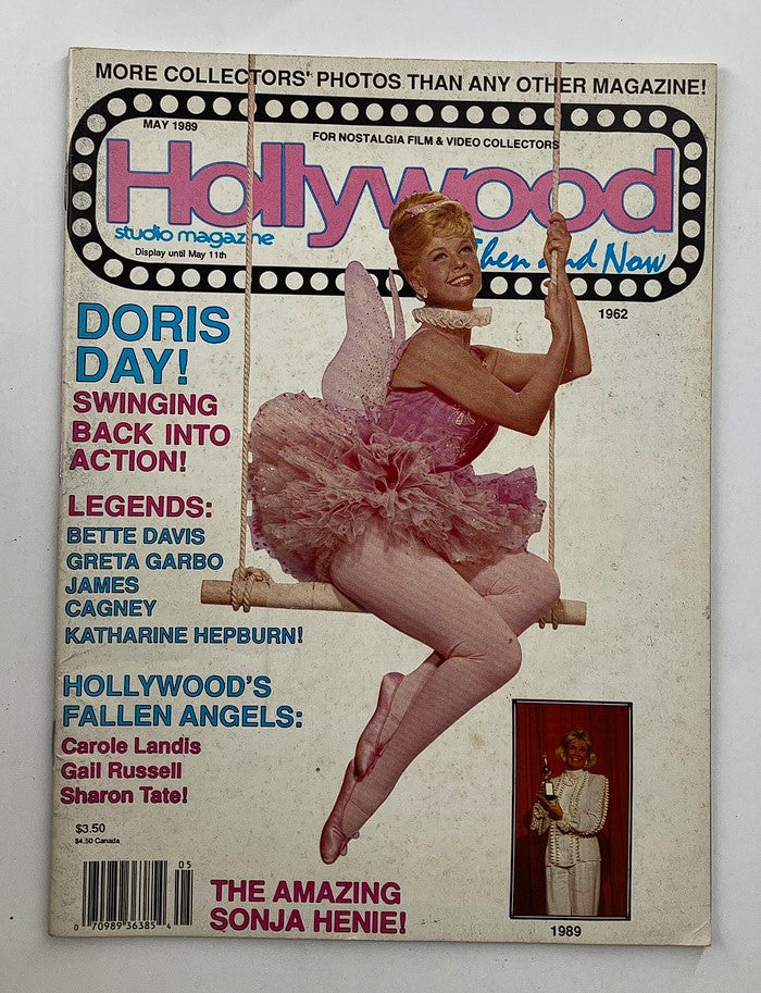 Vintage Hollywood Studio Magazine Then & Now May 1989 featuring Doris Day on the cover, showcasing a collectible image from classic cinema.