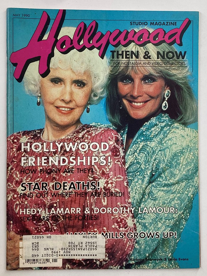 Hollywood Studio Magazine Then & Now May 1990 Lindan Evans & Barbara w Poster