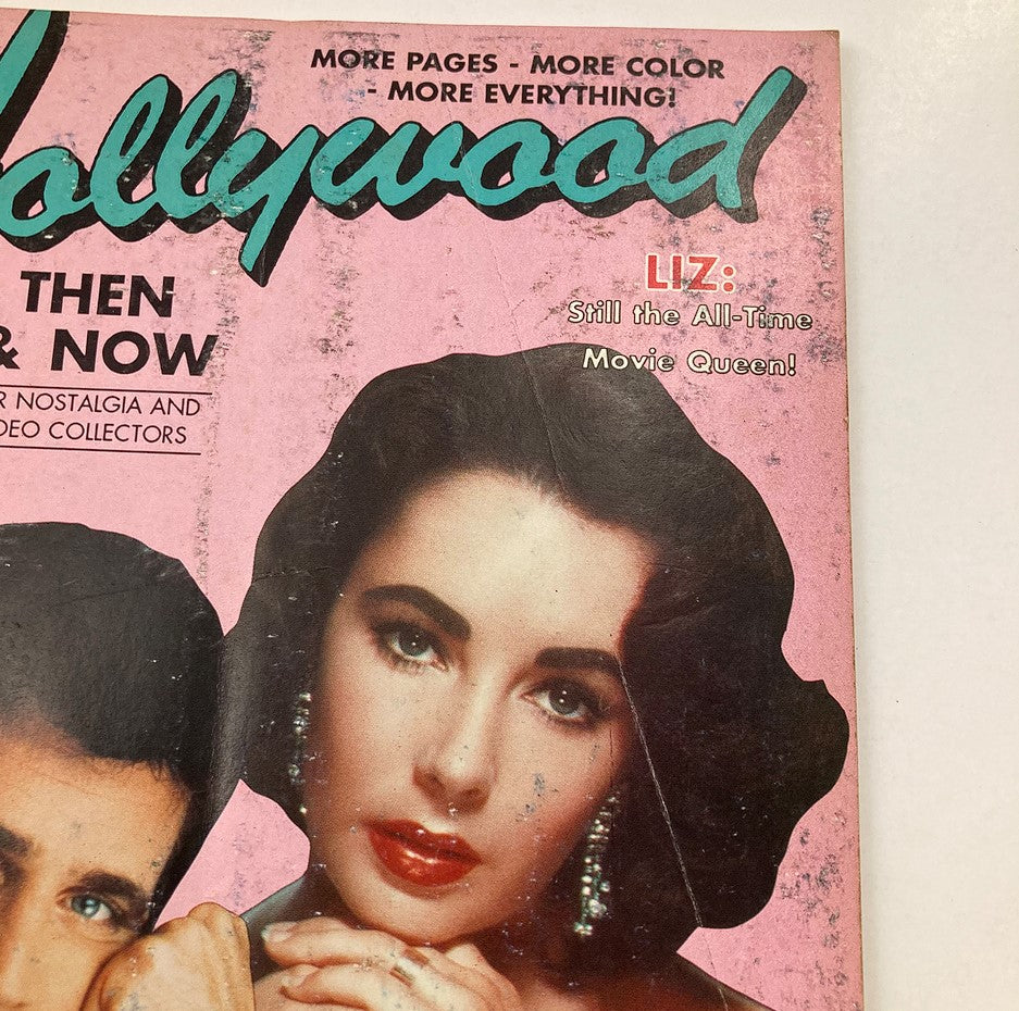 Hollywood Studio Magazine Then & Now October 1990 Liz Taylor Mel Gibson w Poster