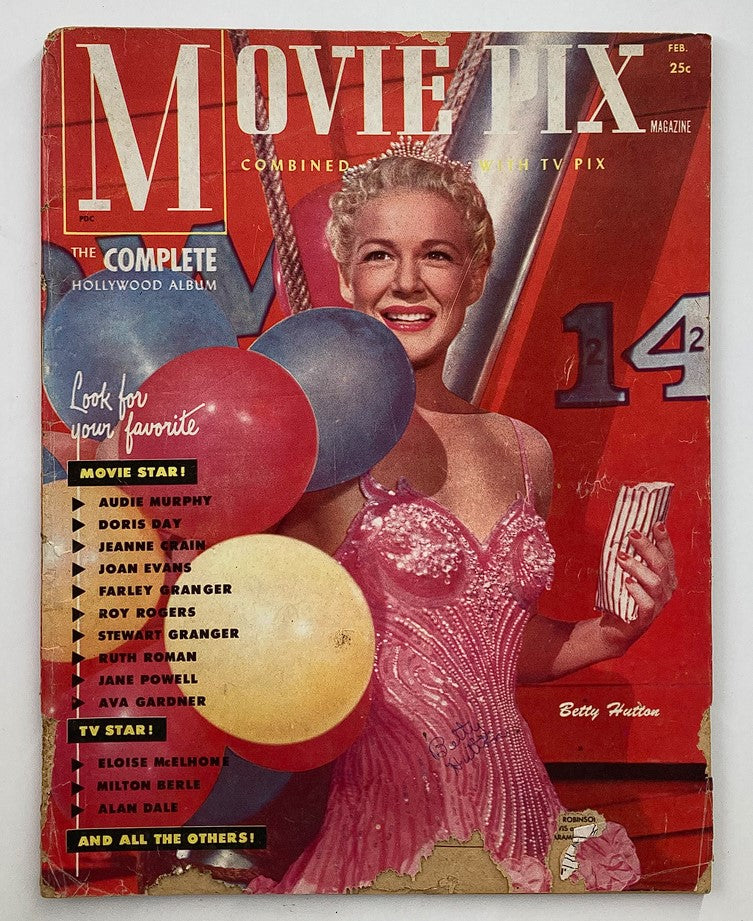 VTG Movie Pix Magazine February 1952 Vol 3 #3 Betty Hutton No Label