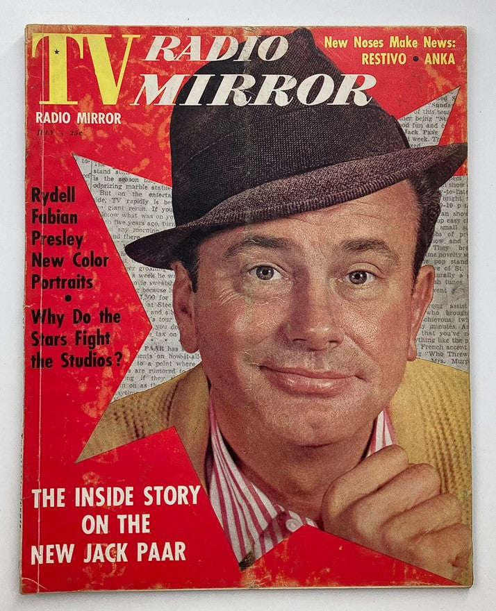 VTG TV Radio Mirror Magazine July 1960 Vol 54 #2 Portrait of Jack Paar No Label