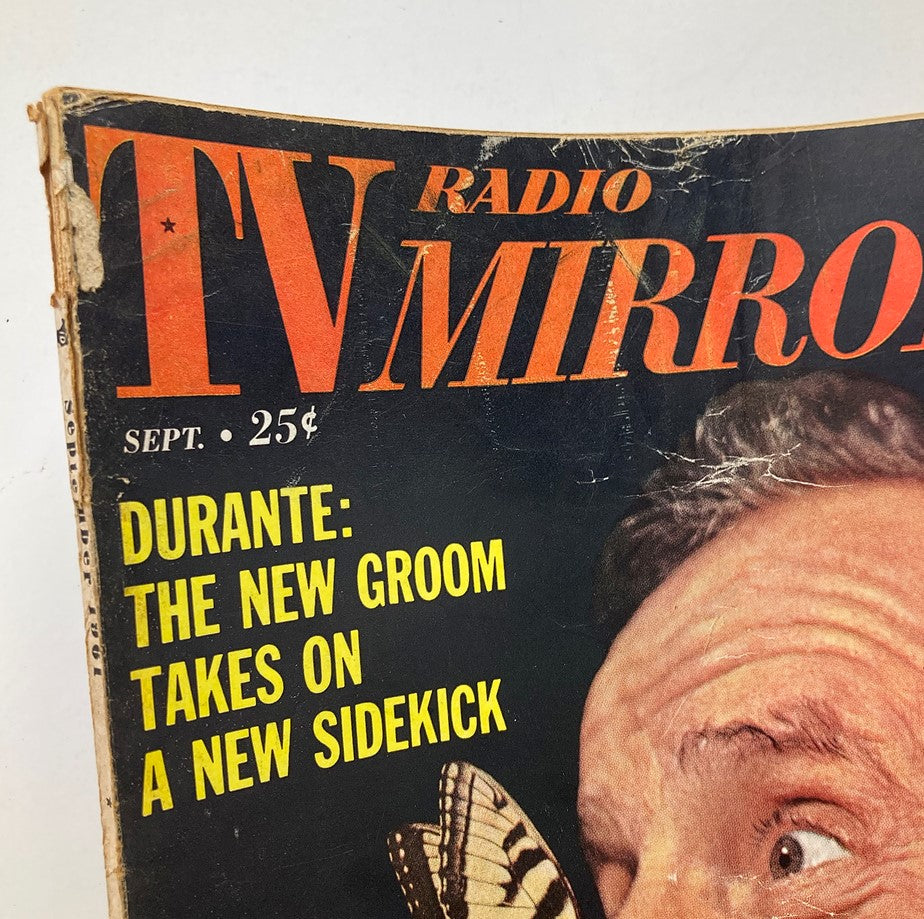 VTG TV Radio Mirror Magazine September 1961 Vol 56 #4 Jimmy Durante No Label