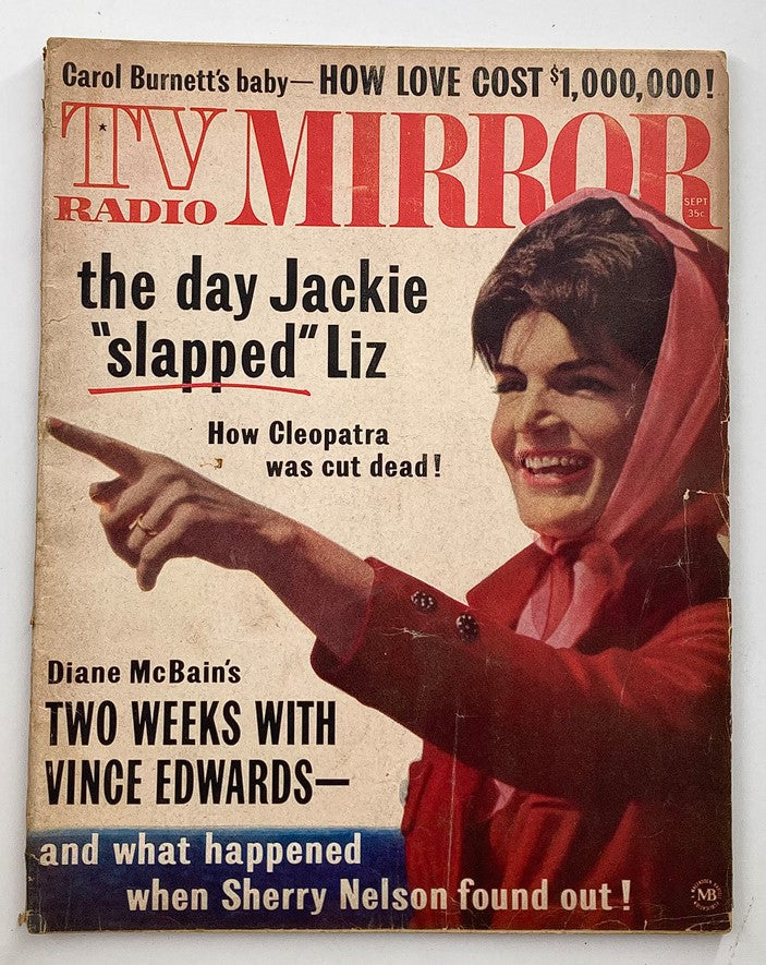 VTG TV Radio Mirror Magazine September 1963 Vol 60 #4 Jackie Kennedy No Label