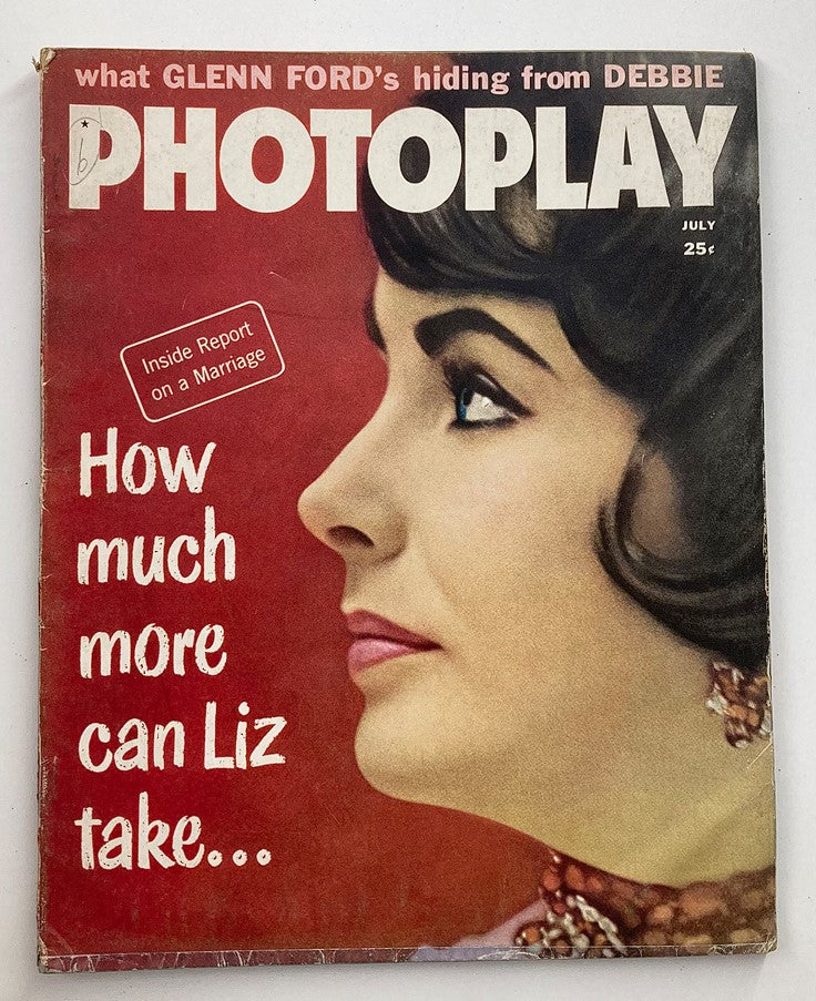 VTG Photoplay Magazine July 1960 Elizabeth Taylor and Eddie Fisher No Label