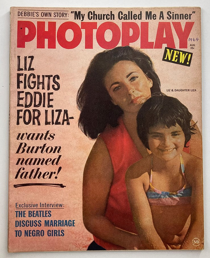 VTG Photoplay Magazine August 1964 Vol 66 #2 Liz Taylor & Daughter Liza No Label