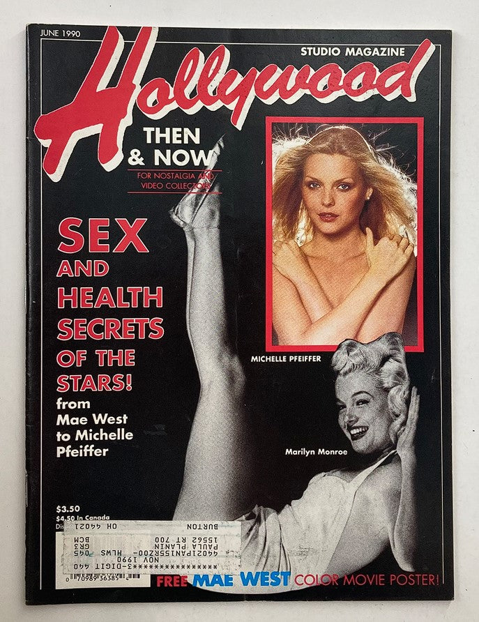 Hollywood Studio Magazine Then & Now June 1990 Marilyn Monroe w Poster