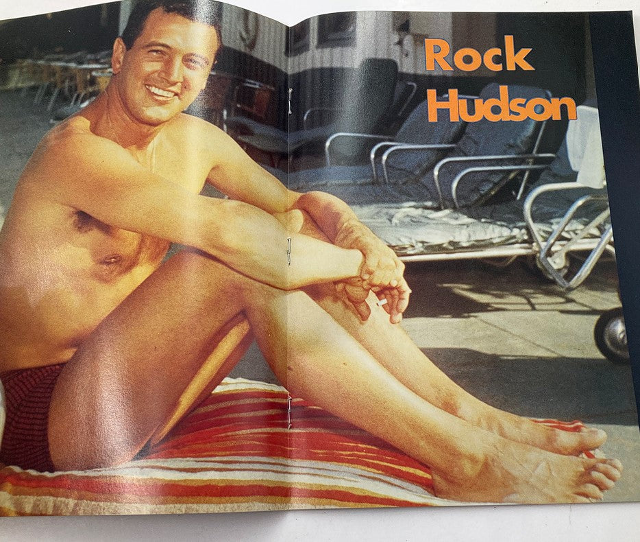 Hollywood Studio Magazine Then & Now January 1990 Rock Hudson w Poster