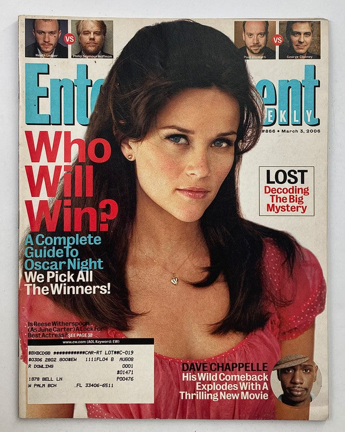 Entertainment Weekly Magazine March 3 2006 Reese Whiterspoon & Dave Chappelle