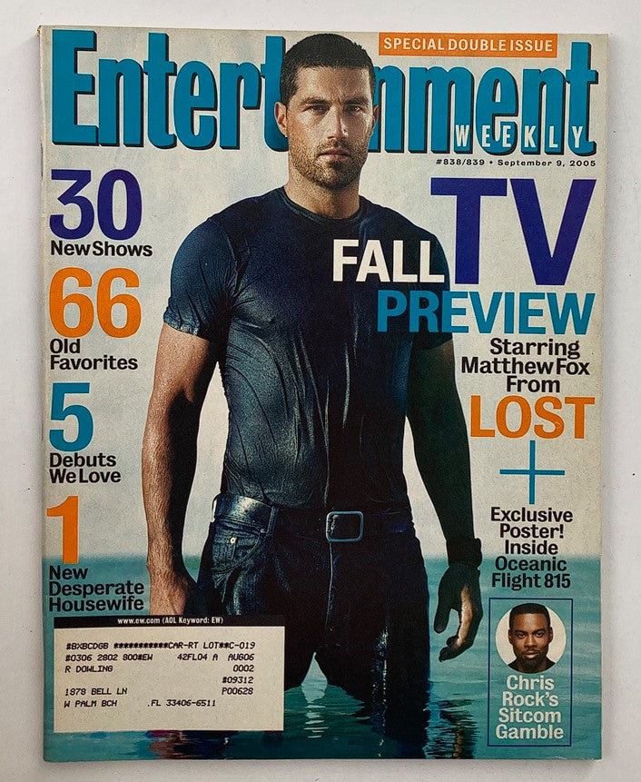 Entertainment Weekly Magazine September 9 2005 Matthew Fox, Chris Rock