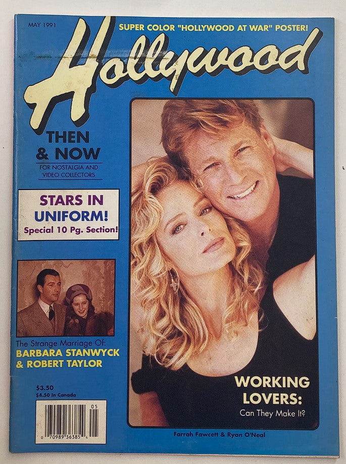 Hollywood Studio Magazine Then & Now May 1991 Farah Fawcett w Poster No Label