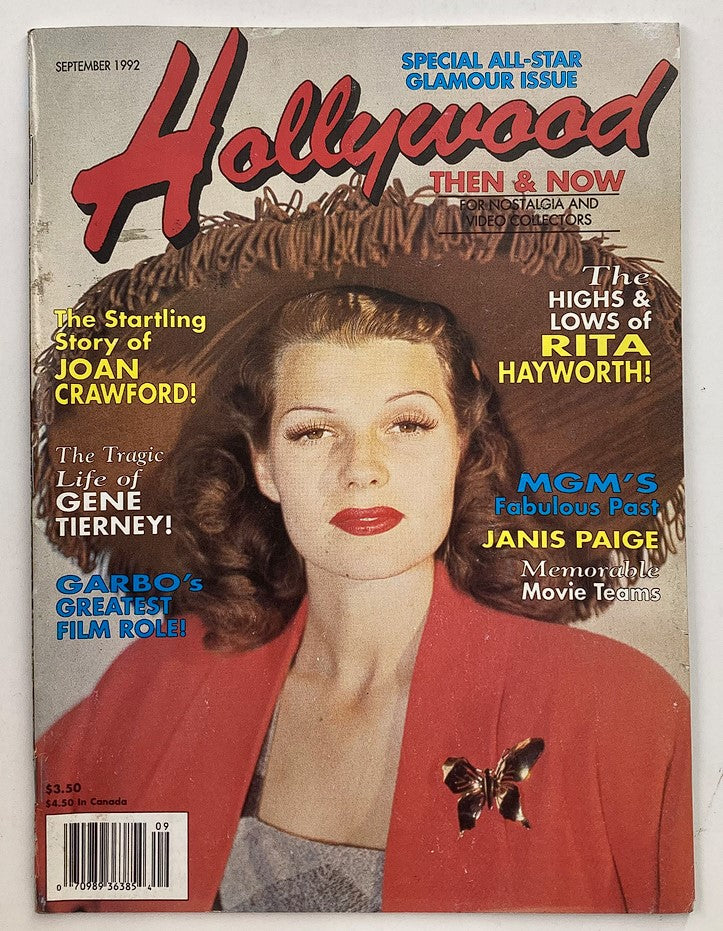 Hollywood Studio Magazine Then & Now September 1992 Rita Hayworth w Poster