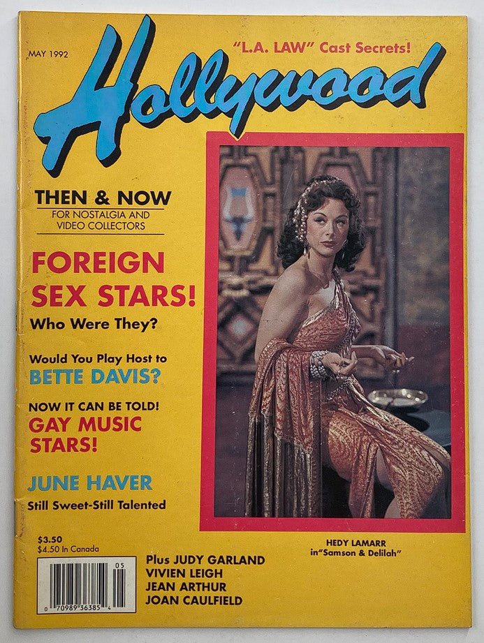 Hollywood Studio Magazine Then & Now May 1992 Hedy Lamarr w Poster No Label