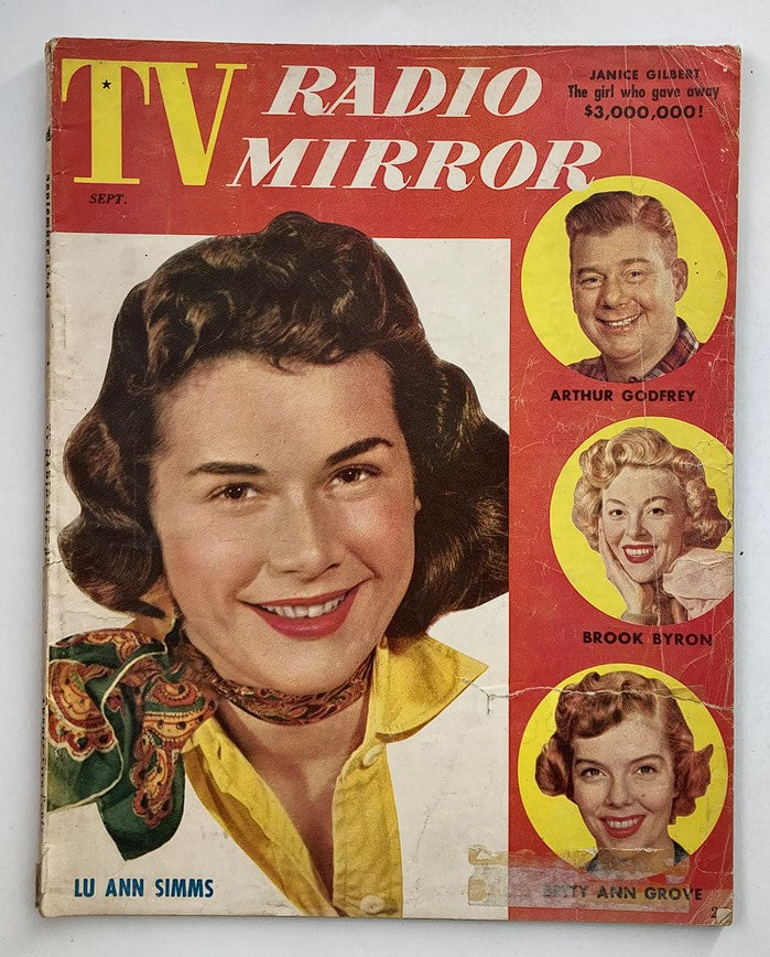 VTG TV Radio Mirror Magazine September 1954 Vol 42 #4 Portrait of Lu Ann Simms