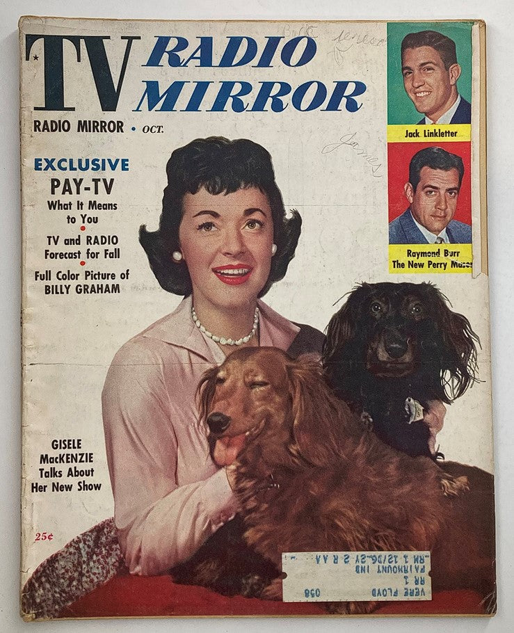 VTG TV Radio Mirror Magazine October 1957 Vol 48 #5 Gisele MacKenzie Cover