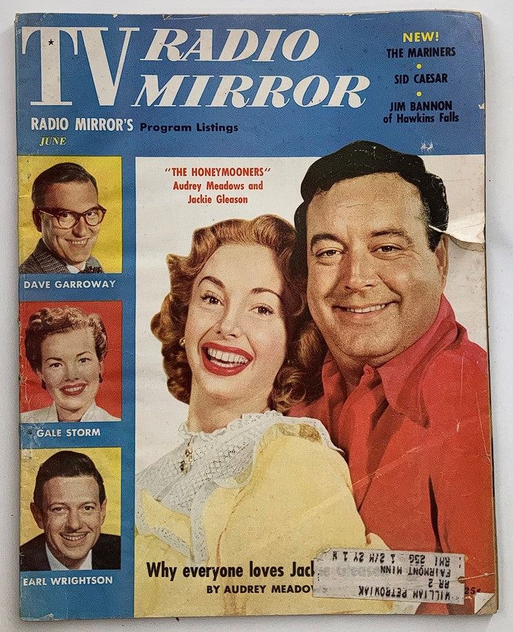 VTG TV Radio Mirror Magazine June 1955 Vol 44 #1 Audrey Meadows & Jackie Gleason