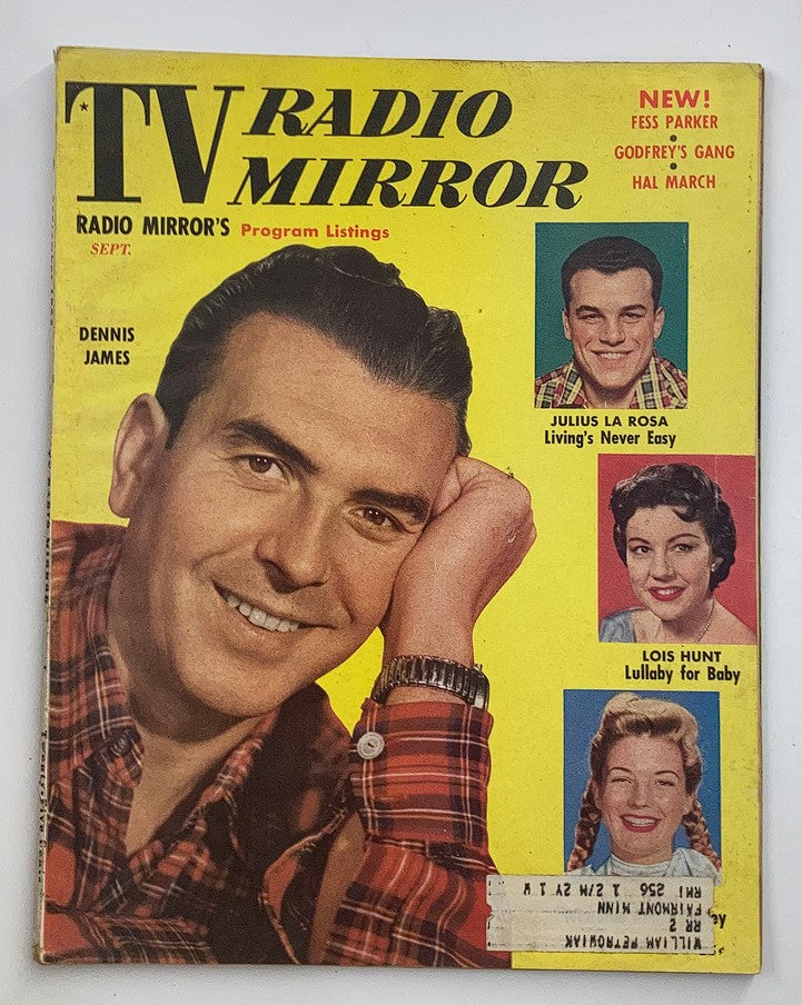 VTG TV Radio Mirror Magazine September 1955 Cover Portrait of Dennis James