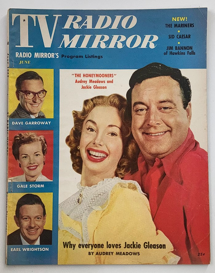 VTG TV Radio Mirror Magazine June 1955 Audrey Meadows, Jackie Gleason No Label