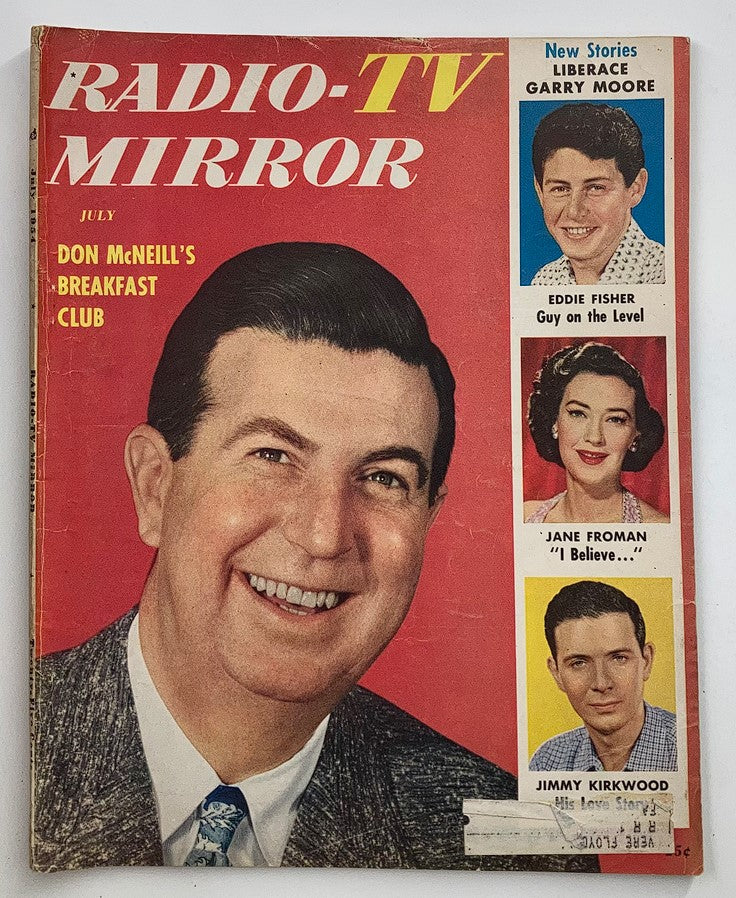 VTG Radio TV Mirror Magazine July 1954 Cover Portrait of Don McNeill