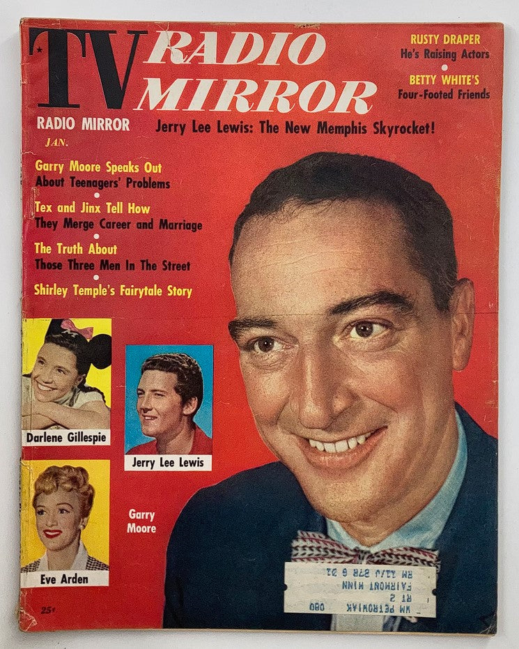 VTG TV Radio Mirror Magazine January 1958 Cover Portrait of Gary Moore