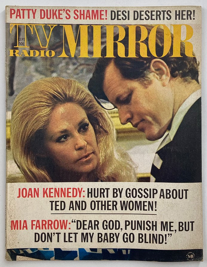 VTG TV Radio Mirror Magazine September 1971 Joan Kennedy, Mia Farrow No Label