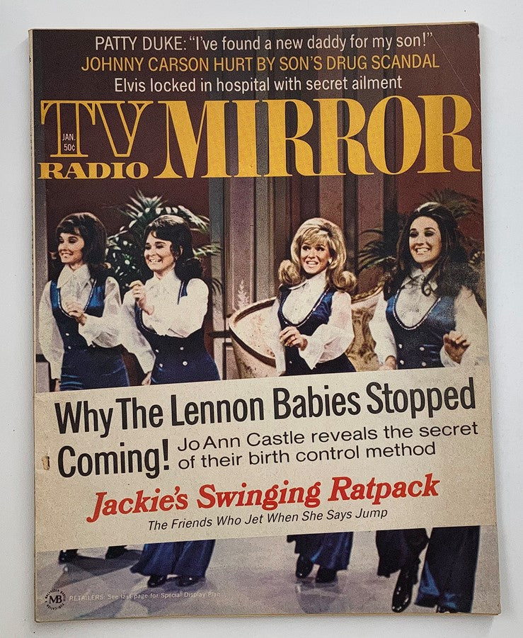 VTG TV Radio Mirror Magazine January 1972 The Lennon Sisters No Label