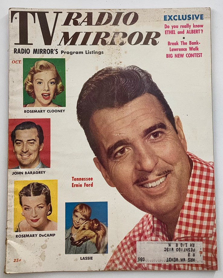 VTG TV Radio Mirror Magazine October 1955 Cover Portrait of Tennessee Ernie Ford