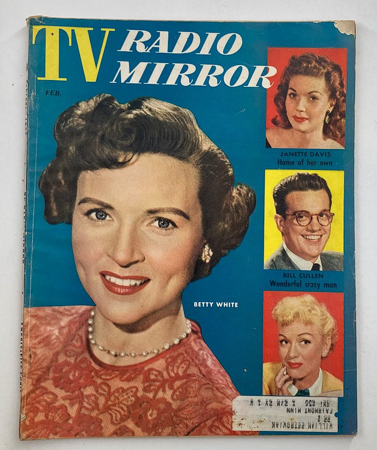 VTG TV Radio Mirror Magazine February 1955 Cover Portrait of Betty White