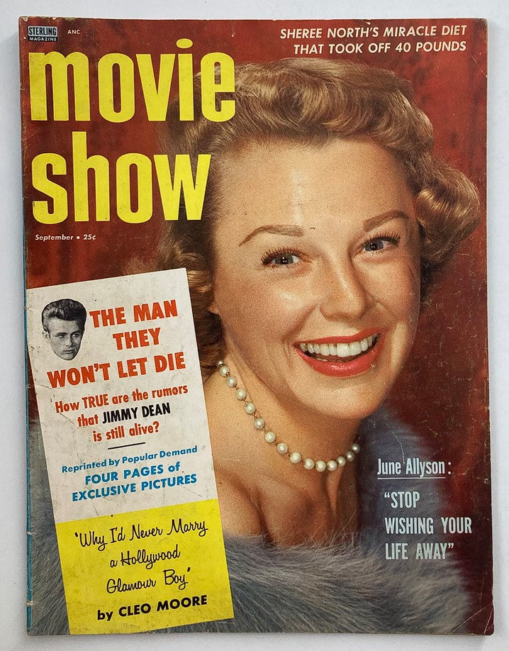 VTG Movie Show Magazine September 1956 June Allyson and Jimmy Dean No Label