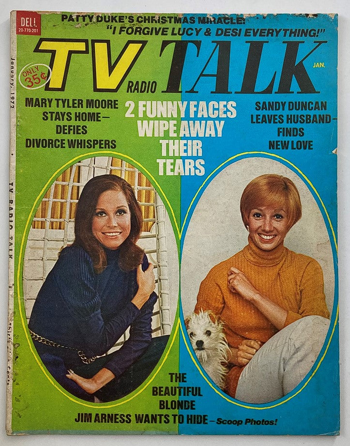 VTG TV Radio Talk Magazine January 1972 Mary Tyler Moore, Sandy Duncan No Label