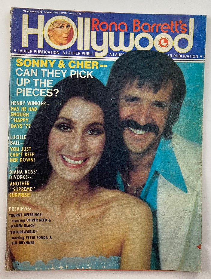 VTG Rona Barrett's Hollywood Magazine November 1976 Sonny & Cher No Label