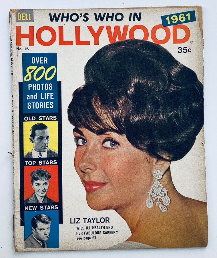 VTG Who's Who in Hollywood Magazine 1961 #16 Elizabeth Taylor No Label