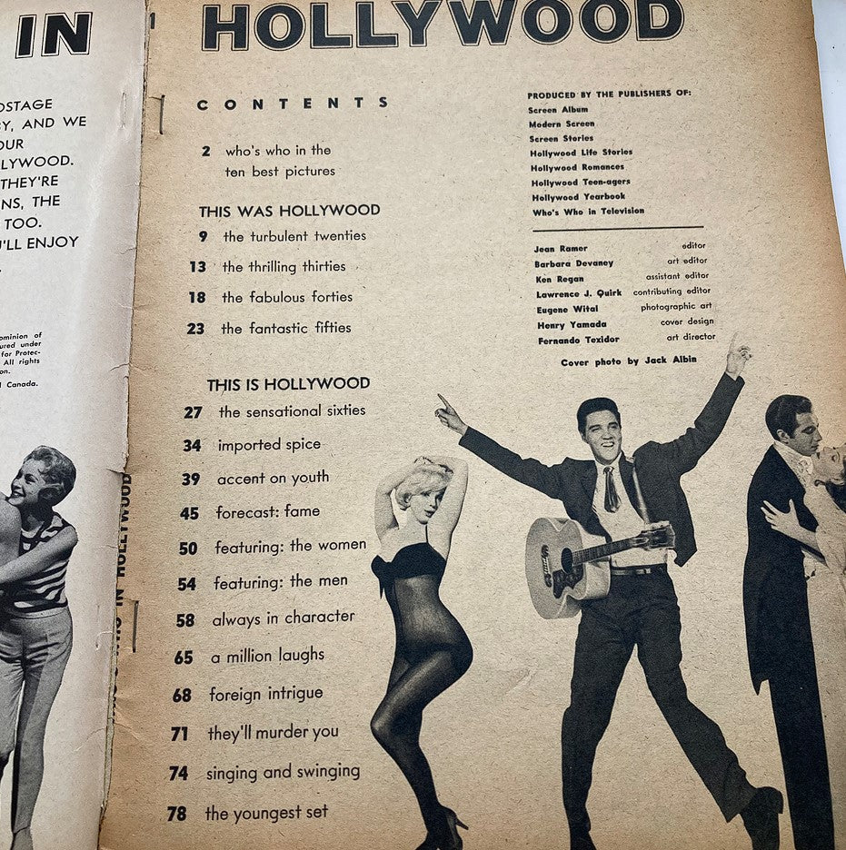 VTG Who's Who in Hollywood Magazine 1961 #16 Elizabeth Taylor No Label