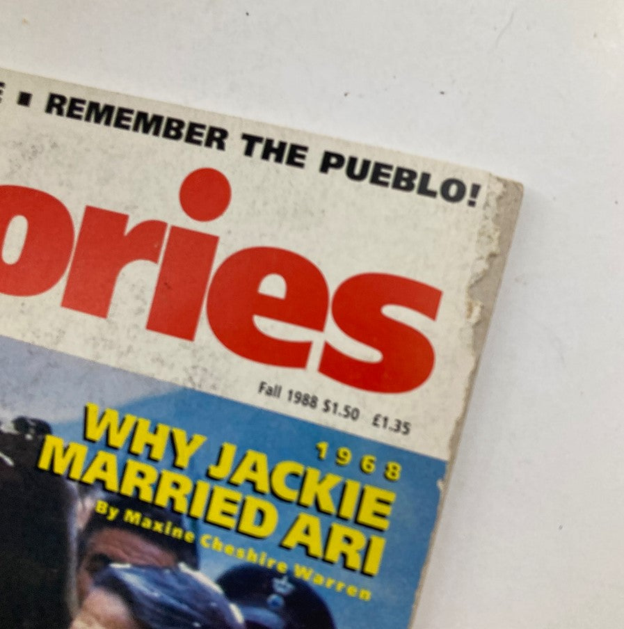 Close-up of the VTG Memories Magazine Fall 1988 cover, showcasing the headline 'Why Jackie Married Ari' and the magazine's distinctive title.
