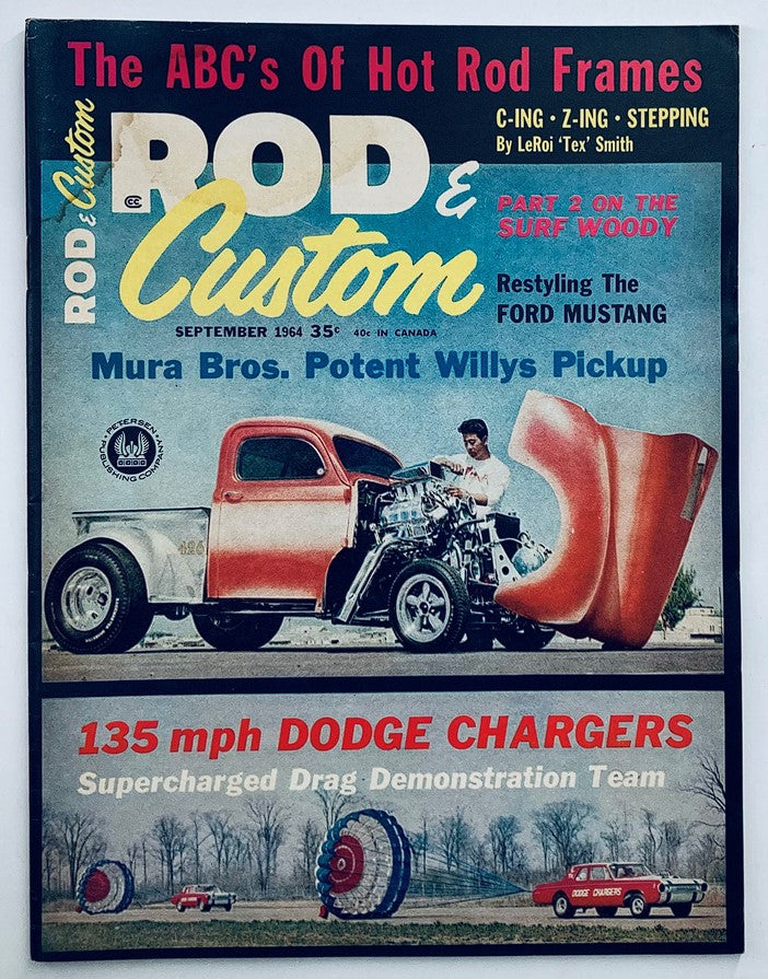 VTG Rod & Custom Magazine September 1964 Vol 12 #5 135 Dodge Chargers No Label