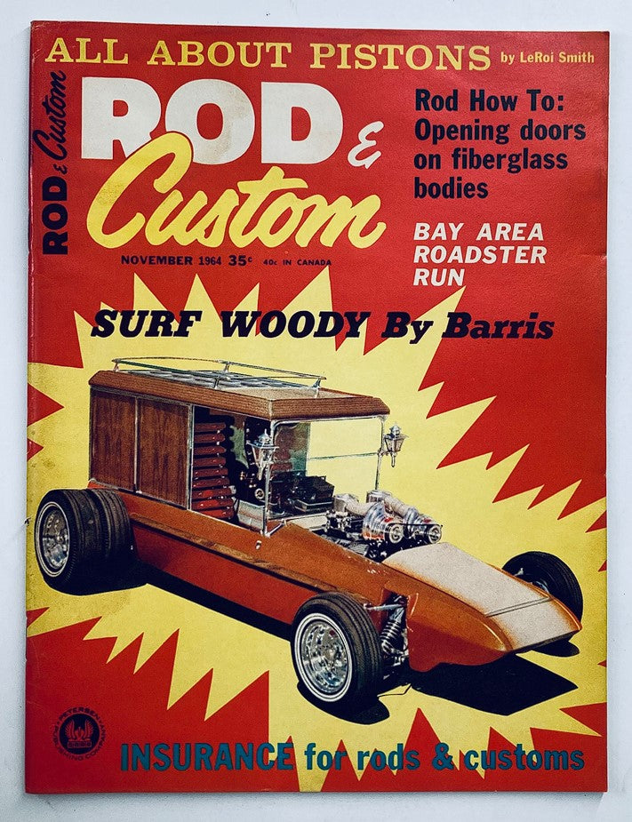 VTG Rod & Custom Magazine November 1964 Vol 12 #7 Surf Woody by Barris No Label