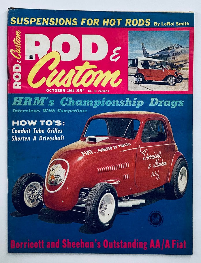 VTG Rod & Custom Magazine October 1964 Vol 12 #6 HRM Championship Drags No Label