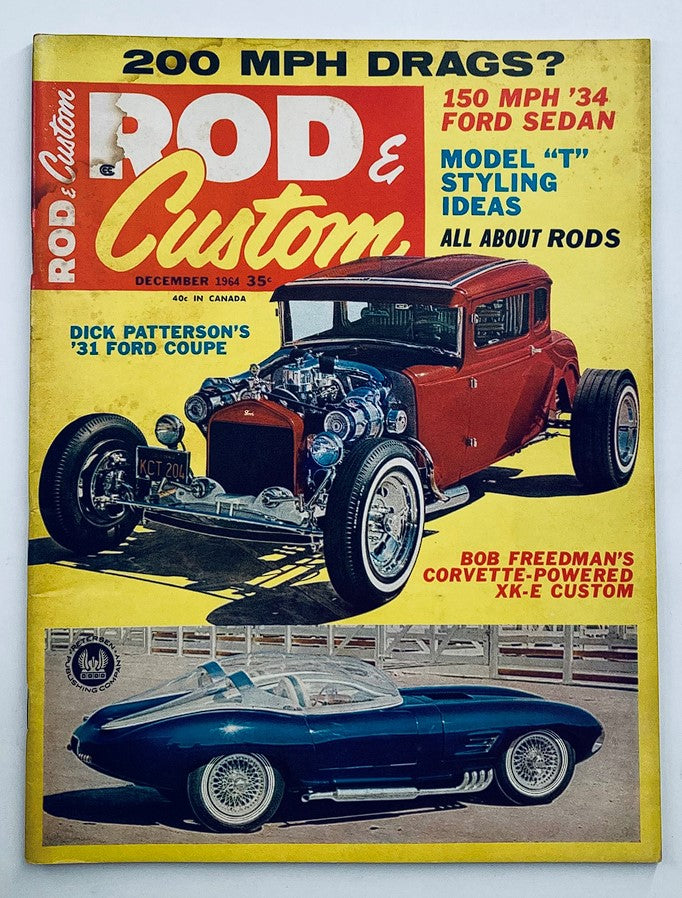 VTG Rod & Custom Magazine December 1964 Vol 12 #8 Dick Patterson's Ford No Label