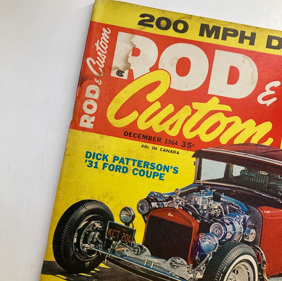 VTG Rod & Custom Magazine December 1964 Vol 12 #8 Dick Patterson's Ford No Label