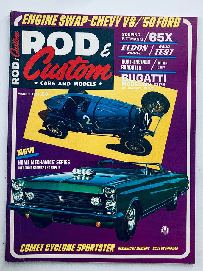 VTG Rod & Custom Magazine March 1965 Vol 12 #12 Comet Cyclone Sportster No Label