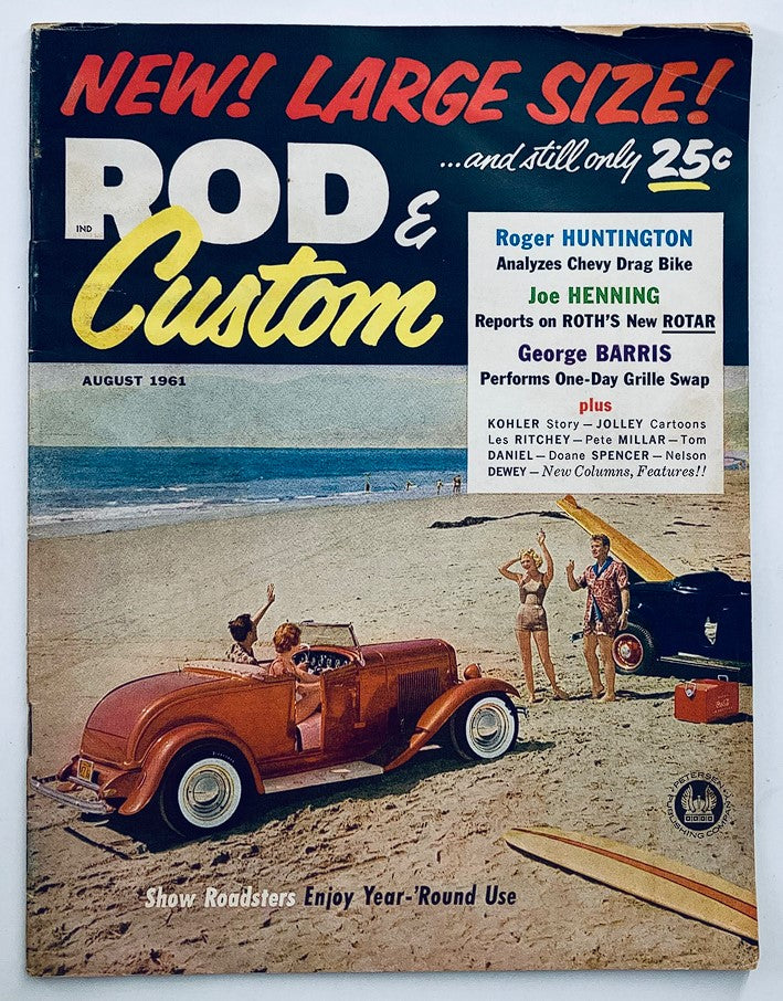 VTG Rod & Custom Magazine August 1961 Roger Huntington, Joe Henning No Label