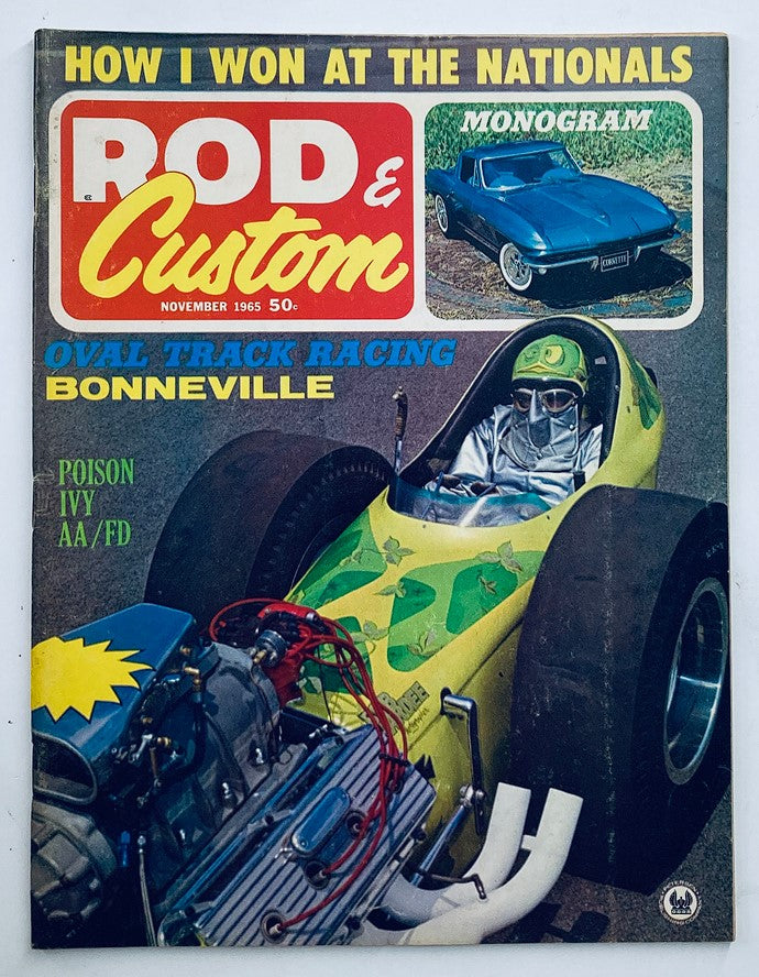 VTG Rod & Custom Magazine November 1965 Vol 13 #7 Oval Track Racing No Label