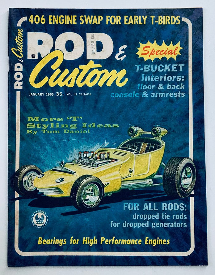 VTG Rod & Custom Magazine January 1965 Vol 12 #9 T-Bucket Interiors No Label