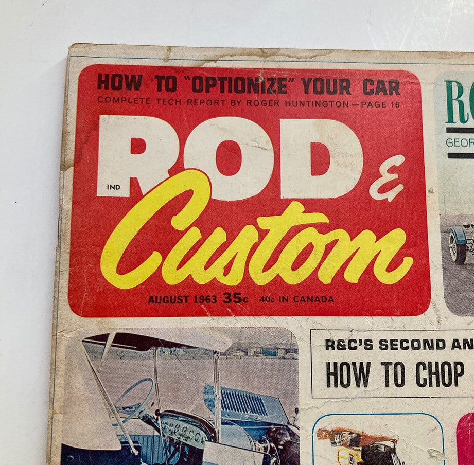 VTG Rod & Custom Magazine August 1963 Vol 11 #4 Chop AMT's '40 Coupe No Label