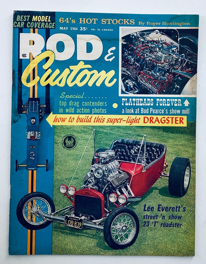 VTG Rod & Custom Magazine May 1964 Vol 11 #12 Lee Everett 23 T Roadster No Label