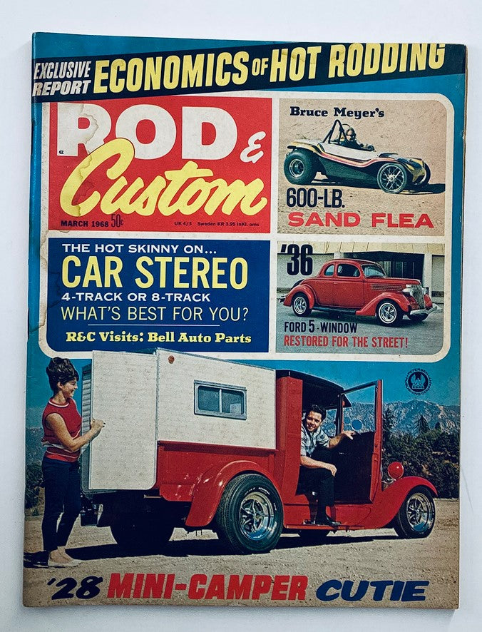 VTG Rod & Custom Magazine March 1968 Vol 16 #3 '28 Mini-Camper Cutie No Label