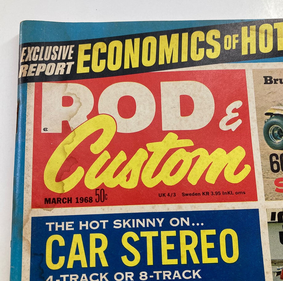 VTG Rod & Custom Magazine March 1968 Vol 16 #3 '28 Mini-Camper Cutie No Label