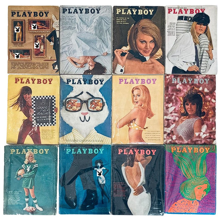 VTG Playboy Magazine Lot of 12 Full 1967 Year Issue w Centerfold Newsstand