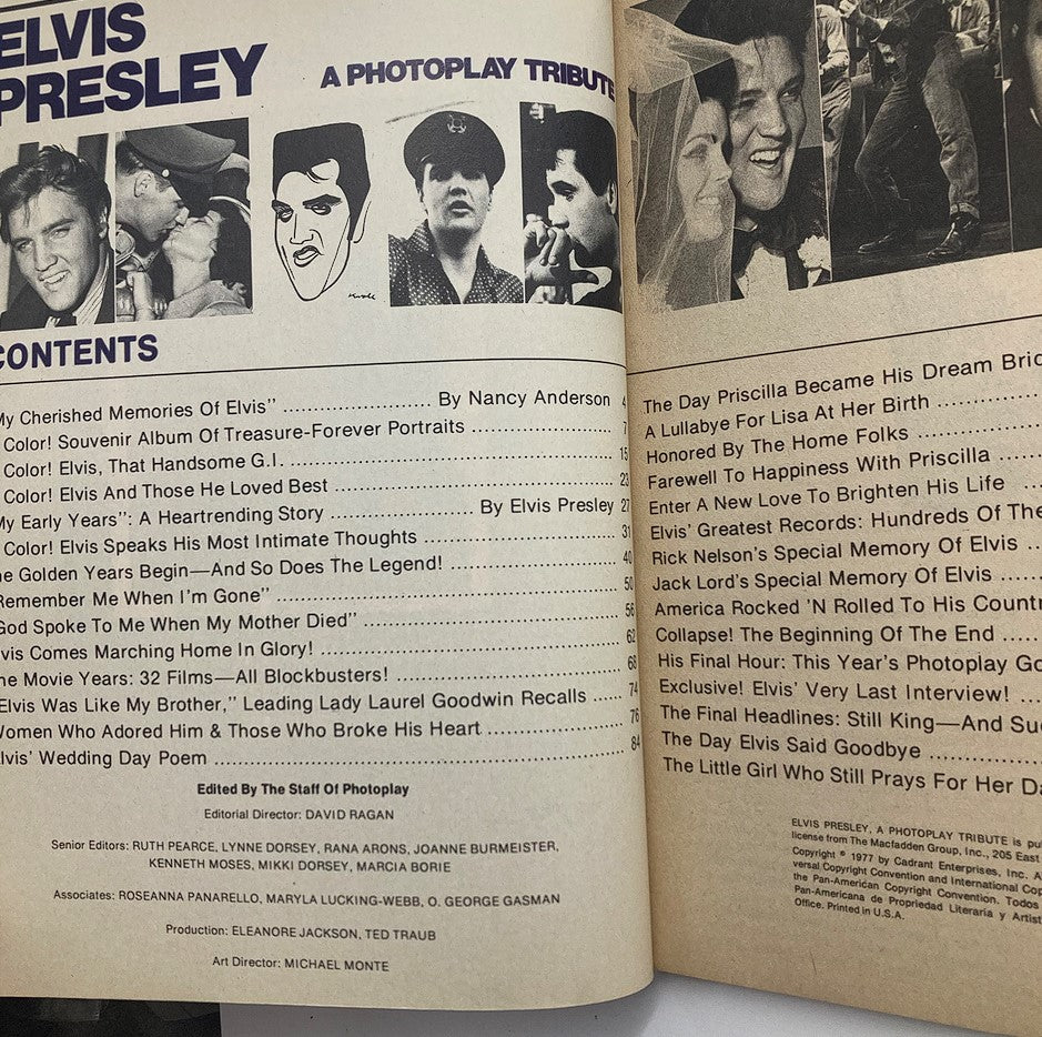 1977 Elvis Presley A Photoplay Tribue The Man, The Magic, The Music No Label