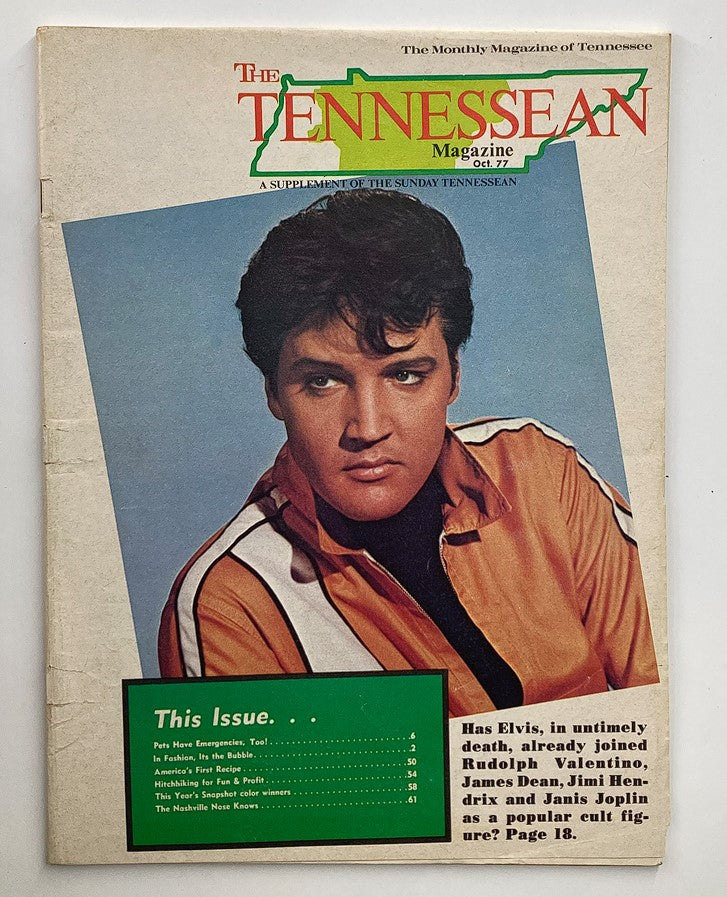 VTG The Tennessean Magazine October 1977 Elvis Presley Cover No Label