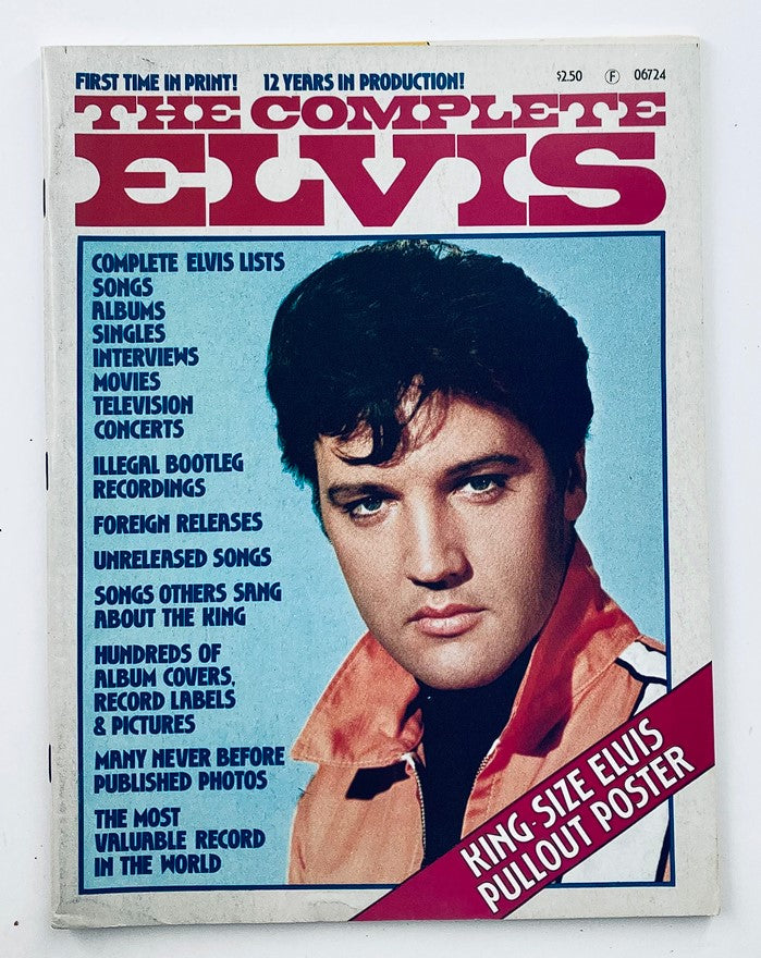 VTG 1977 The Complete Elvis Presley Magazine w Poster No Label